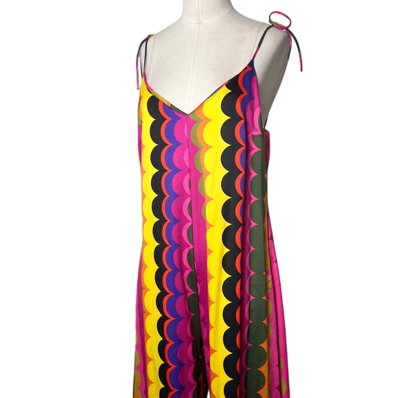 NEVER FULLY DRESSED Marble Arch Wide Leg Jumpsuit In Multi - Picture 4 of 8